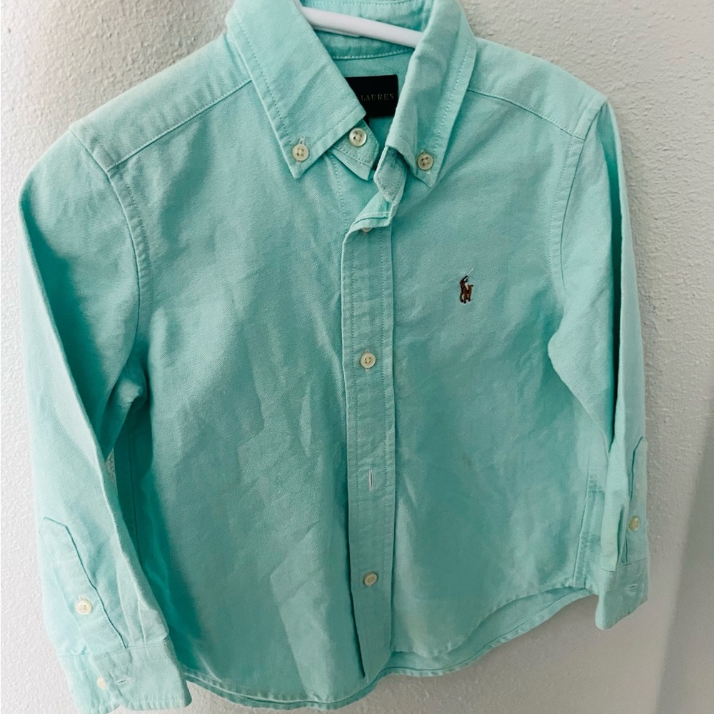 Ralph Lauren Kids Turquoise Button-Down